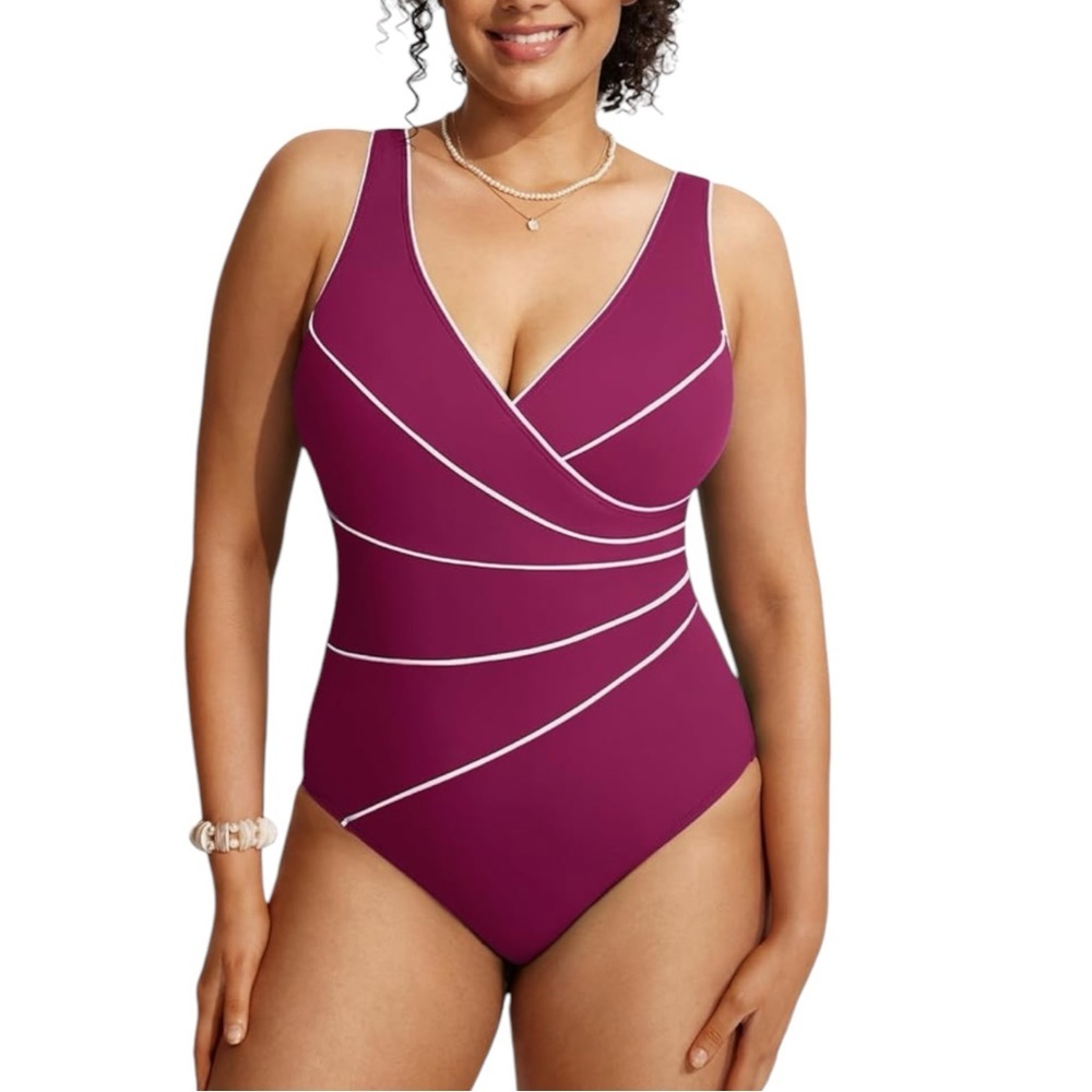 MIRACLESUIT Horizon Swimsuit in Magenta Purple Size XL — LAKE LIFE VIBES…